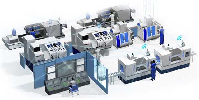 Connected CNC shop floor from the Powerbits CNC 4.0 brochure